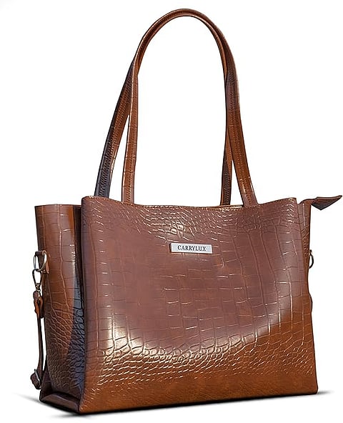 Carrylux Large Capacity Croco Pattern Tote Bags For Women